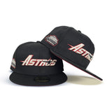 Black Houston Astros Brick Red Bottom Astrodome Side Patch New Era 59Fifty Fitted