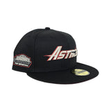 Black Houston Astros Brick Red Bottom Astrodome Side Patch New Era 59Fifty Fitted