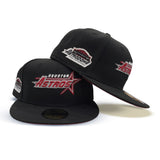 Black Houston Astros Red Bottom Astrodome Side Patch New Era 59Fifty Fitted