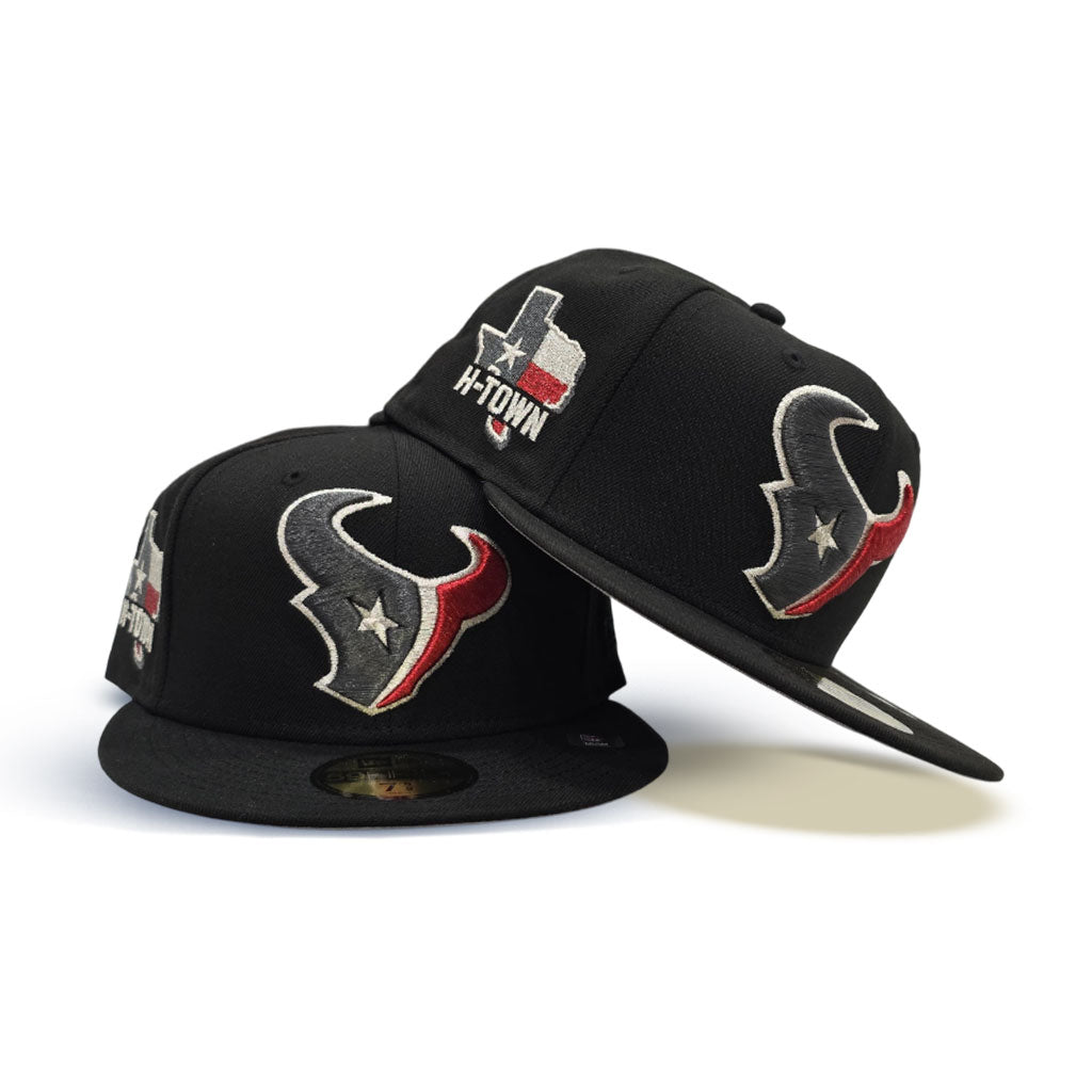 Black Houston Texans Gray Bottom H-Town State Map Side Patch New