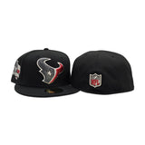 Black Houston Texans Gray Bottom H-Town State Map Side Patch New Era 59Fifty Fitted