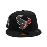 Black Houston Texans Gray Bottom H-Town State Map Side Patch New Era 59Fifty Fitted