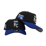 Black Kansas City Royals Royal Blue Curved Brim Gray Bottom 30th Anniversary 1985 World Series Side Patch New Era 9fifty A-Frame Snapback