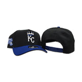 Black Kansas City Royals Royal Blue Curved Brim Gray Bottom 30th Anniversary 1985 World Series Side Patch New Era 9fifty A-Frame Snapback