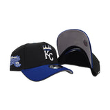 Black Kansas City Royals Royal Blue Curved Brim Gray Bottom 30th Anniversary 1985 World Series Side Patch New Era 9fifty A-Frame Snapback