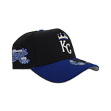 Black Kansas City Royals Royal Blue Curved Brim Gray Bottom 30th Anniversary 1985 World Series Side Patch New Era 9fifty A-Frame Snapback