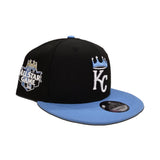 Black Kansas City Royals Sky Blue Visor Gray Bottom 2012 All Star Game Side Patch New Era 9fifty Snapback