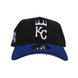 Black Kansas City Royals Royal Blue Curved Brim Gray Bottom 30th Anniversary 1985 World Series Side Patch New Era 9fifty A-Frame Snapback