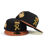 Black Kansas City Royals Rust Orange Visor Green Bottom 2012 All Star Game Side Patch New Era 59Fifty Fitted