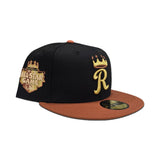 Black Kansas City Royals Rust Orange Visor Green Bottom 2012 All Star Game Side Patch New Era 59Fifty Fitted