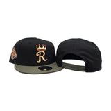 Black Kansas City Royals Olive Green Visor Gray Bottom 50th Anniversary Side Patch New Era 9fifty Snapback