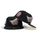 Black Los Angeles Angels Gray Bottom 50th Anniversary Side Patch New Era 59Fifty Fitted