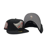 Black Los Angeles Angels Gray Bottom 50th Anniversary Side Patch New Era 59Fifty Fitted