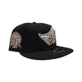 Black Los Angeles Angels Gray Bottom 50th Anniversary Side Patch New Era 59Fifty Fitted