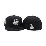 Black Los Angeles Dodgers Gray Bottom VIVA Los Dodgers Side Patch New Era 59Fifty Fitted