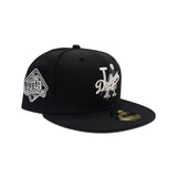 Black Los Angeles Dodgers Gray Bottom VIVA Los Dodgers Side Patch New Era 59Fifty Fitted