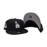 Black Los Angeles Dodgers Gray Bottom 2024 World Series Champions Side Patch New Era 59Fifty Fitted