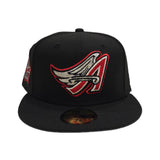 Black Los Angeles Angels Gray Bottom 40th Season Side Patch New Era 59Fifty Fitted