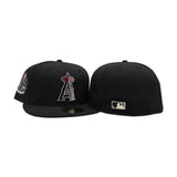 Black Los Angeles Angels Gray Bottom 35th Anniversary Side Patch New Era 59Fifty Fitted