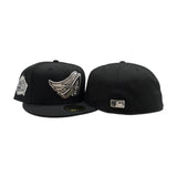 Black Los Angeles Angels Gray Bottom 40th Season Side Patch New Era 59Fifty Fitted