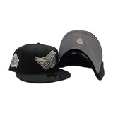 Black Los Angeles Angels Gray Bottom 40th Season Side Patch New Era 59Fifty Fitted