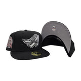 Black Los Angeles Angels Gray Bottom 50th Anniversary Side Patch New Era 59Fifty Fitted