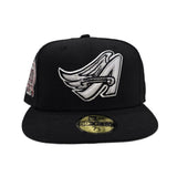 Black Los Angeles Angels Gray Bottom 50th Anniversary Side Patch New Era 59Fifty Fitted