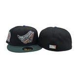 Black Los Angeles Angels Dark Green Visor Gray Bottom 50th Anniversary Patch New Era 59Fifty Fitted