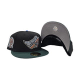 Black Los Angeles Angels Dark Green Visor Gray Bottom 50th Anniversary Patch New Era 59Fifty Fitted