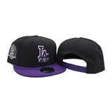 Black Los Angeles Dodgers Purple Visor Gray Bottom 50th Anniversary Side Patch New Era 9Fifty Snapback