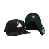 Black Los Angeles Dodgers Floral Green Bottom New Era 59Fifty Fitted