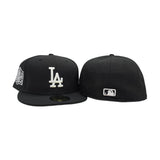 Black Los Angeles Dodgers Gray Bottom 2020 World Series Side Patch New Era 59Fifty Fitted