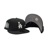 Black Los Angeles Dodgers Gray Bottom 2020 World Series Side Patch New Era 59Fifty Fitted