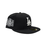 Black Los Angeles Dodgers Gray Bottom 2020 World Series Side Patch New Era 59Fifty Fitted