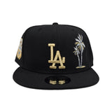 Black Los Angeles Dodgers Palm Tree Gray Bottom 50th Anniversary Side Patch New Era 9Fifty Snapback