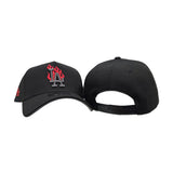Black Los Angeles Dodgers Red Flame Logo Curved Brim Gray Bottom LA Side Patch New Era A-Frame 9Fifty Snapback