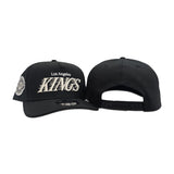 Black Los Angeles Kings Curved Brim Gray Bottom 25th Anniversary Side Patch New Era 9Fifty A-Frame Snapback