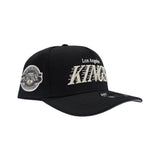 Black Los Angeles Kings Curved Brim Gray Bottom 25th Anniversary Side Patch New Era 9Fifty A-Frame Snapback