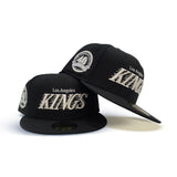 Black Los Angeles Kings Green Bottom 40th Anniversary Side Patch New Era 59Fifty Fitted