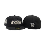 Black Los Angeles Kings Green Bottom 40th Anniversary Side Patch New Era 59Fifty Fitted