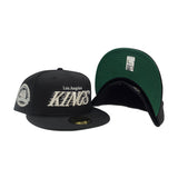 Black Los Angeles Kings Green Bottom 40th Anniversary Side Patch New Era 59Fifty Fitted