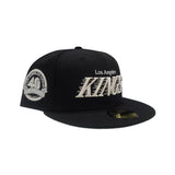 Black Los Angeles Kings Green Bottom 40th Anniversary Side Patch New Era 59Fifty Fitted