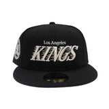 Black Los Angeles Kings Green Bottom 40th Anniversary Side Patch New Era 59Fifty Fitted