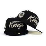 Black Los Angeles Kings Green Bottom 1967 Inaugural Season Side Patch New Era 59Fifty Fitted