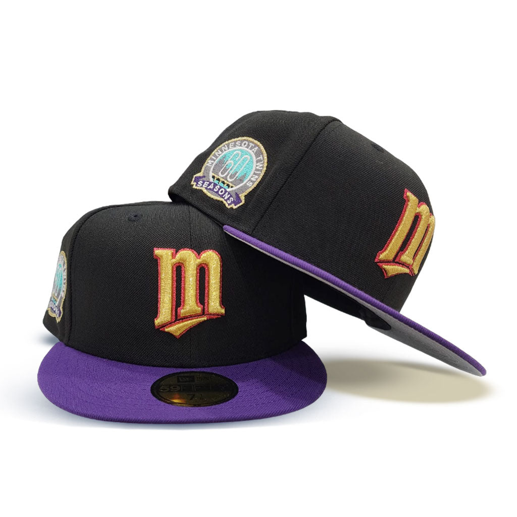 Black Minnesota Twins Purple Visor Gray Bottom 60th Anniversary