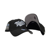 Black Minnesota Twins Curved Brim Gray Bottom 2010 All Star Game Side Patch New Era A-Frame 9Forty Snapback
