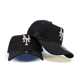 Black Embroidered Mesh New York Mets New Era 9Twenty Strapback