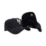 Black Embroidered Mesh New York Mets New Era 9Twenty Strapback