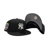 Black New York Yankees Gray Bottom Fire Department City Of New York " FDNY " Side Patch New Era 59FIFTY Fitted