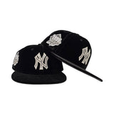 Black Velvet New York Yankees Gray Bottom 1999 World Series Side Patch New Era 59Fifty Fitted